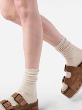 INTENTIONALLY BLANK Suede Buckle Platform Clogs in Brown